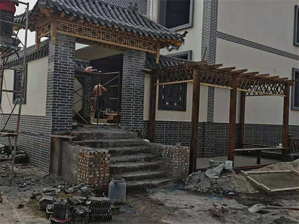 石家庄防腐木廊架 长廊