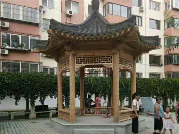 石家庄景观防腐木凉亭